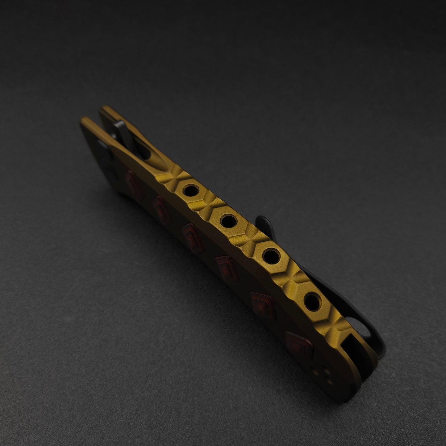 Half Face Blades Custom Kwaiken Folder Red Camo Quartz 5