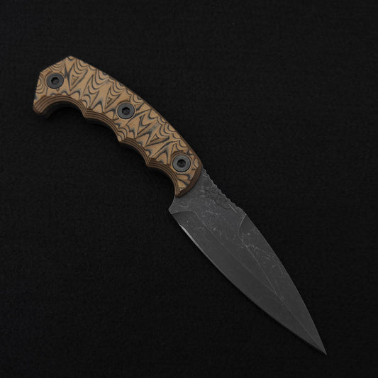 Half Face Blades HUMINT 4" SINGLE EDGE, Coyote & Black G10 1