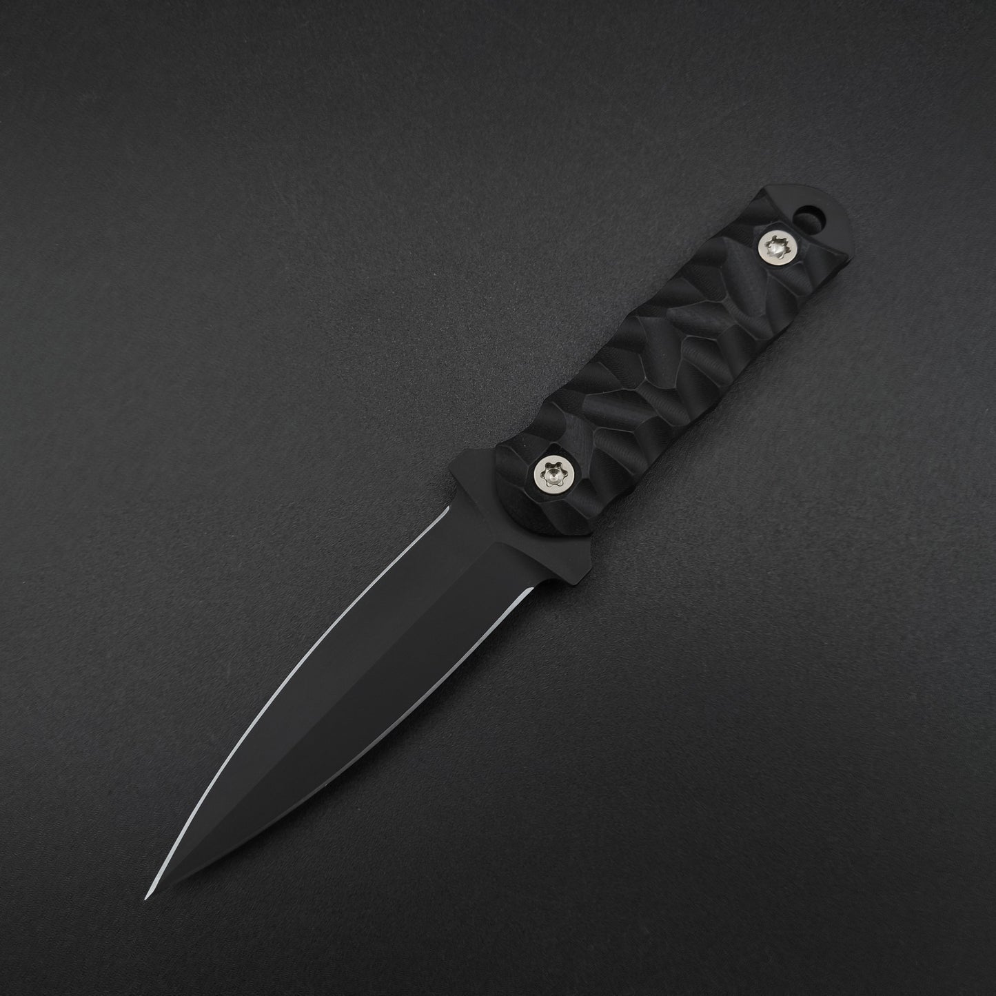 Half Face Blades Combat Dagger Black G10, Armor Black 2