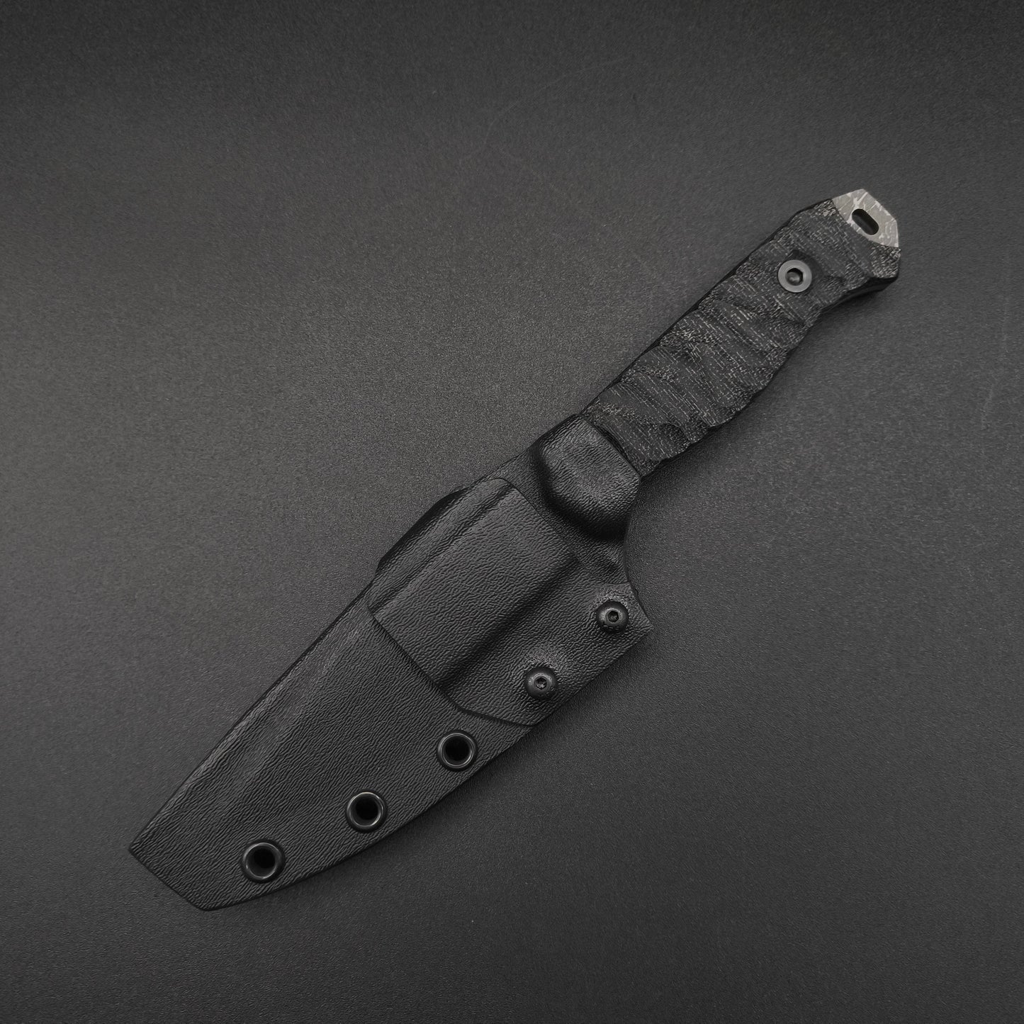 Half Face Blades Field Knife Black Canvas Micarta 4