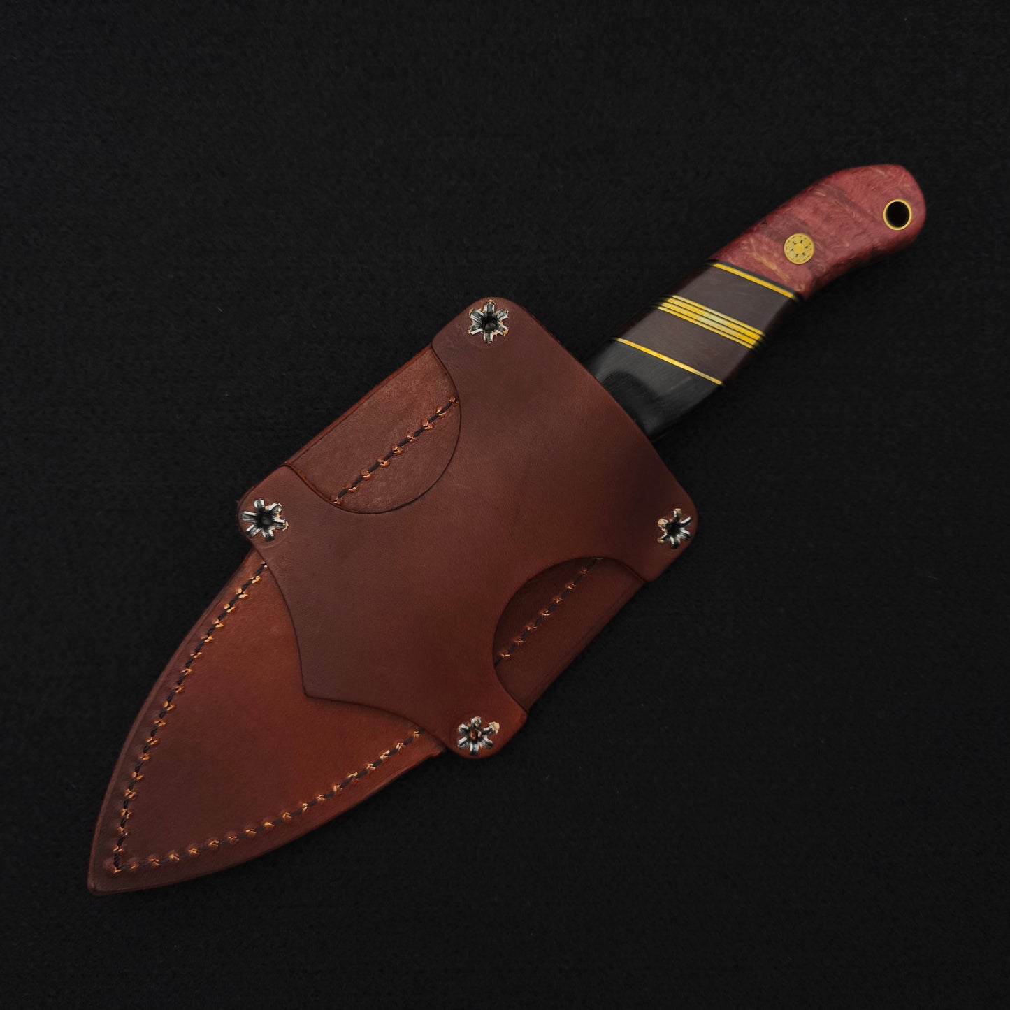 Half Face Blades Crow Scalper African Blackwood, Dyed Maple, MAGNACUT 5