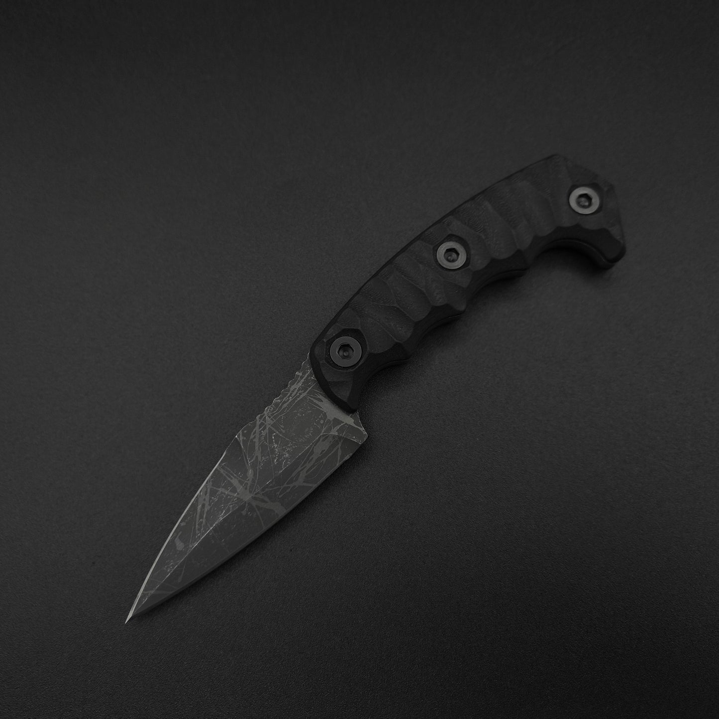 Half Face Blades HUMINT 3" Black G10 stonewashed 2