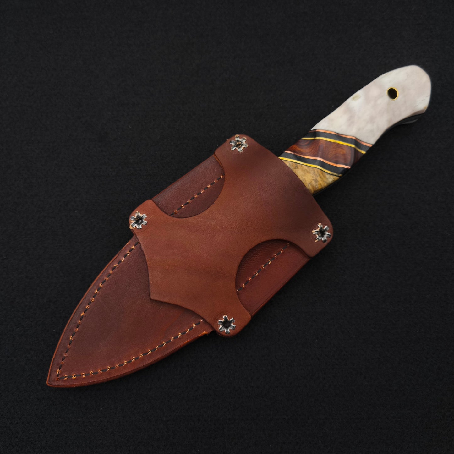 Half Face Blades Field Knife Buckeye, Elk Antler 5