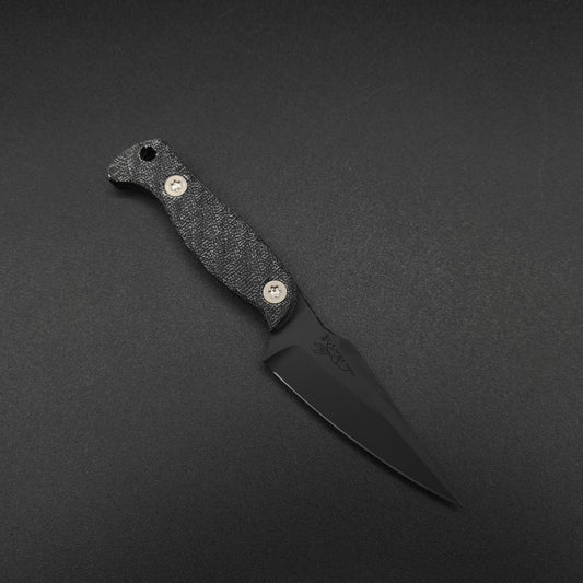 Half Face Blades Gulo Gulo, Black Canvas Micarta, Armor Black Cerakote 4