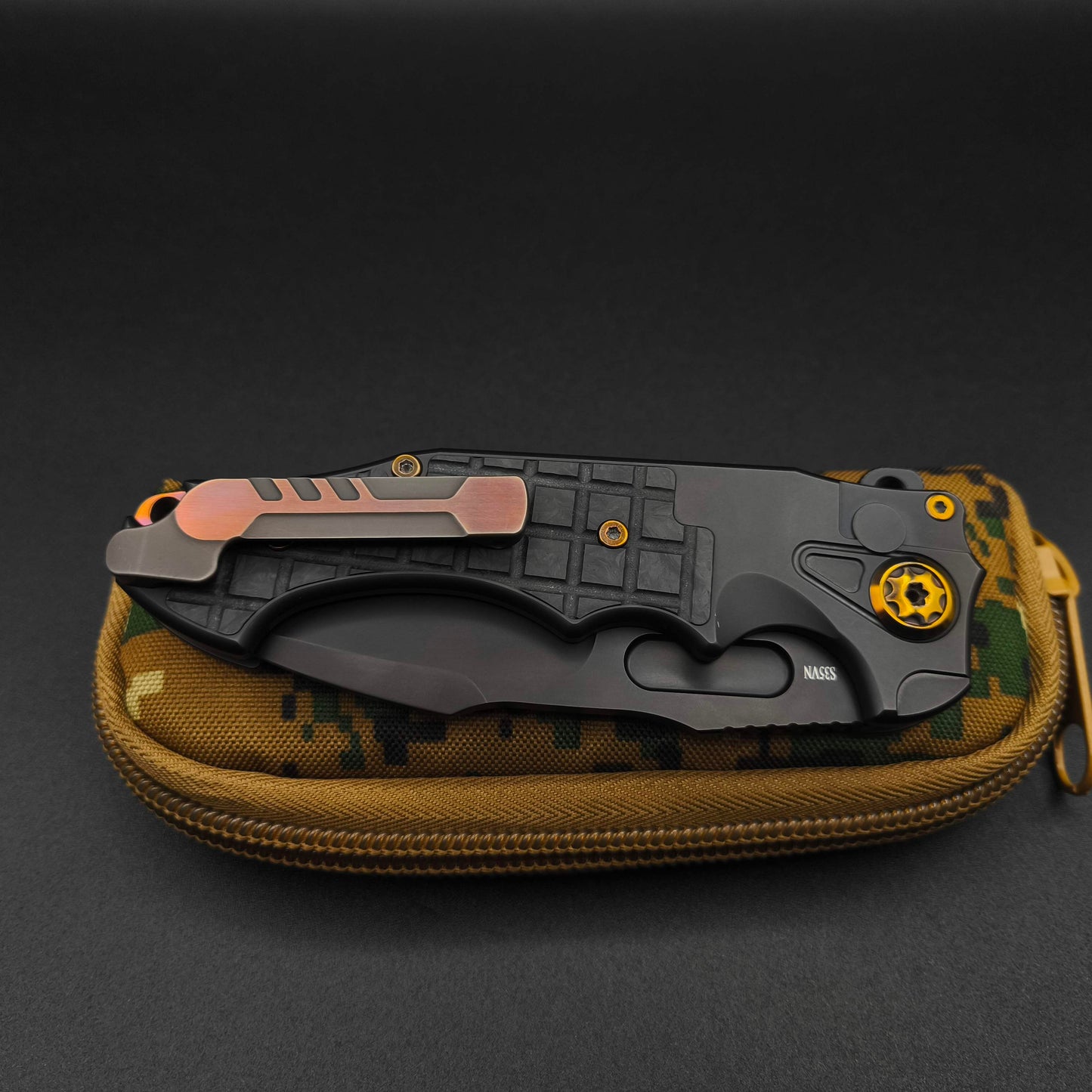 ADV Pitboss 3 Black Carbon Titanium Bronze Hardware 4