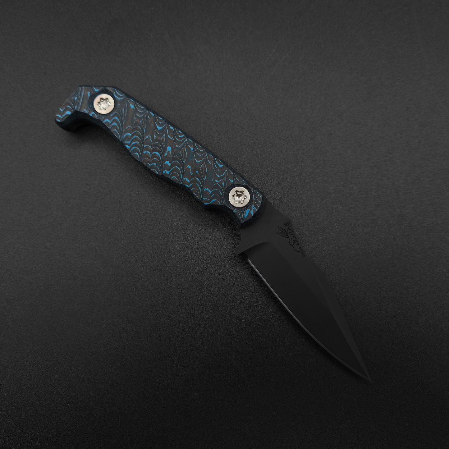 Half Face Blades Custom EDC Artic Storm Carbon Fiber, Armor Black Cerakote 1