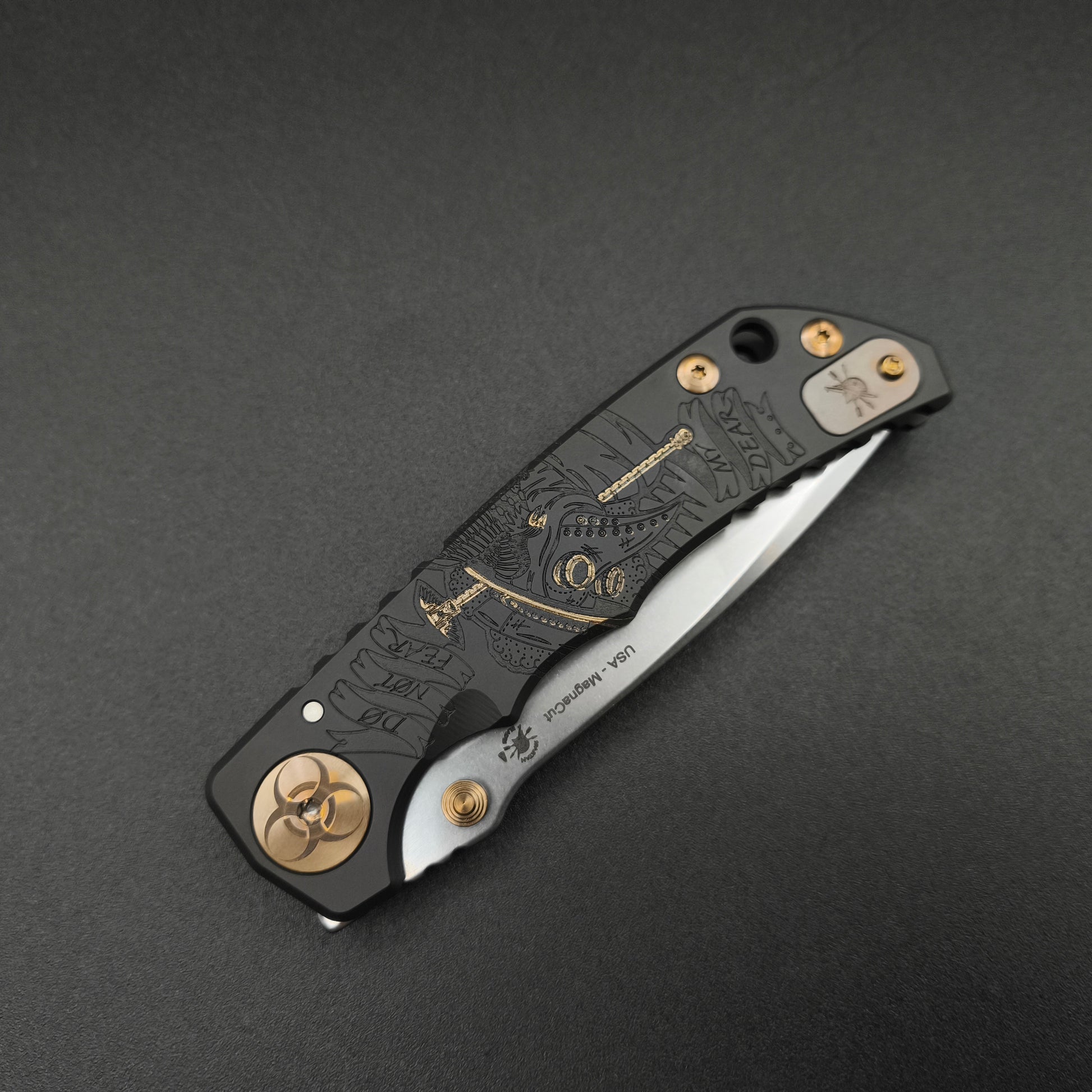 Spartan Blades Harsey Folder SHF SF5 Custom Magnacut Black Plague 3