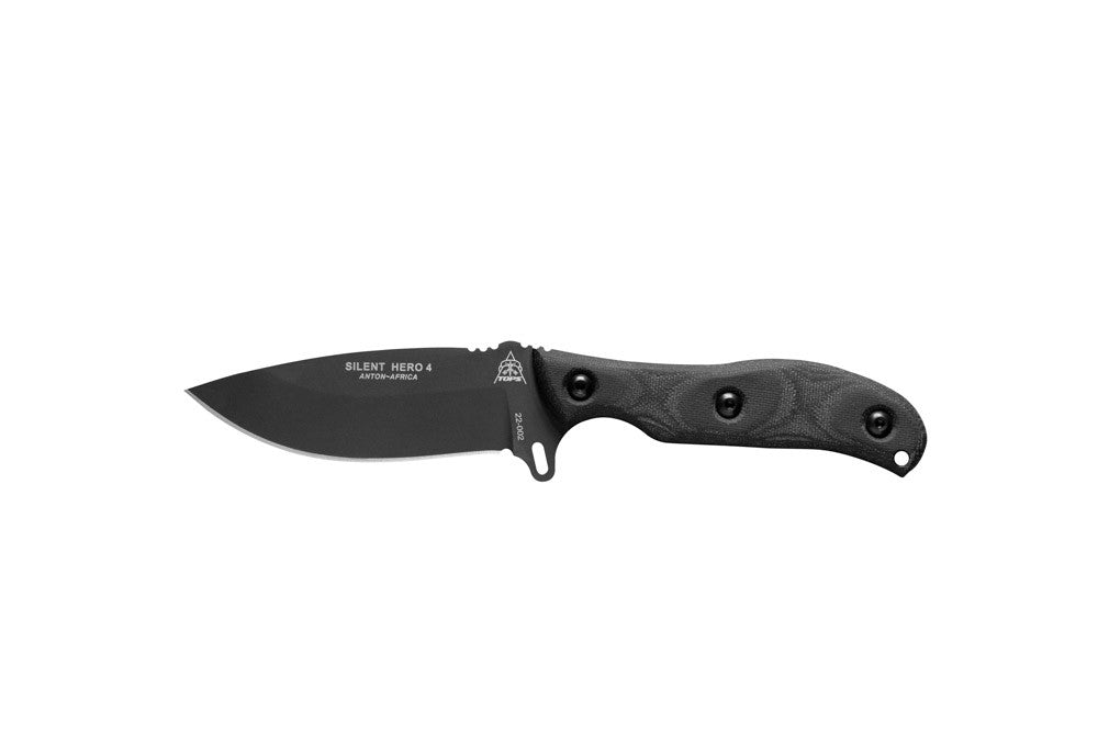 TOPS Silent Hero 4 HER0401 micarta, 1095 5