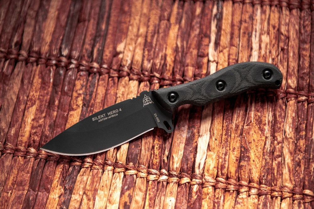 TOPS Silent Hero 4 HER0401 micarta, 1095 2