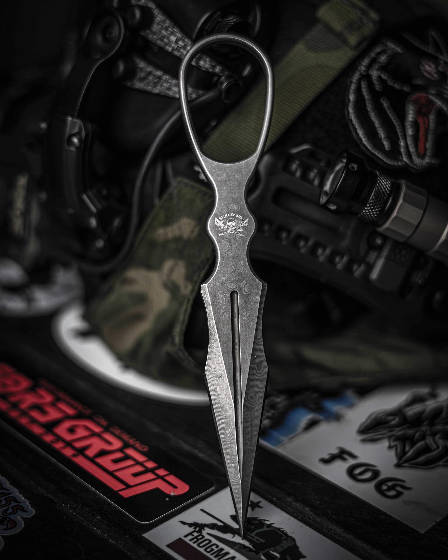 Skallywag Tactical Damascus Dagger 5