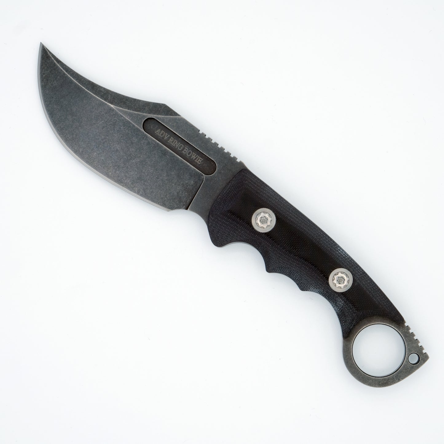 ADV Ring Bowie All Black G-10 D2 Steel