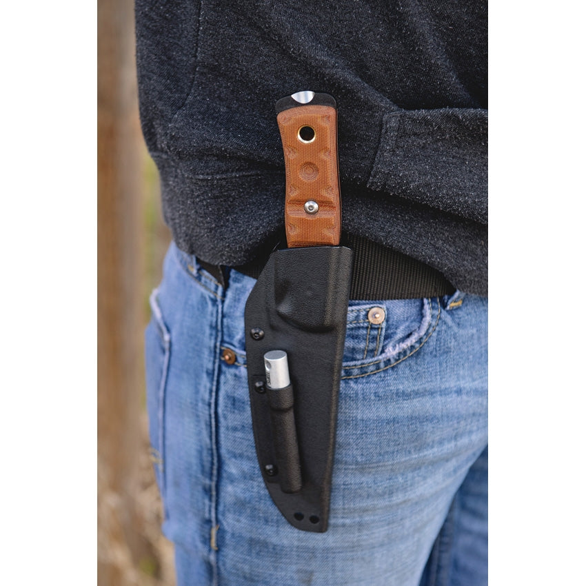 TOPS Fieldcraft BOB Hunter Rocky Mountain BROS-01 micarta, 1095, modified Scandi grind blade