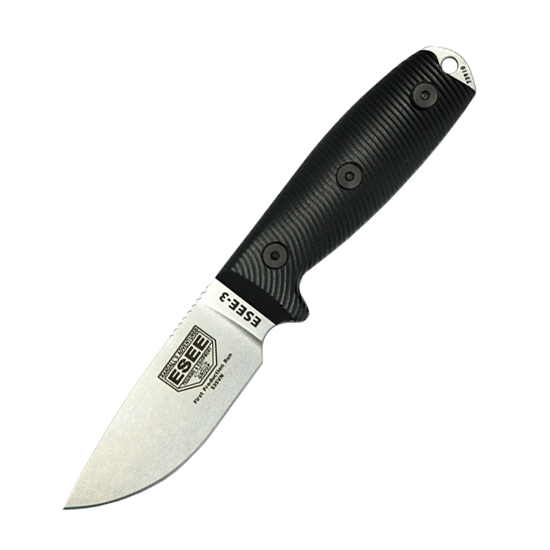 ESEE 3 Plain Edge Black G-10 3D Griff