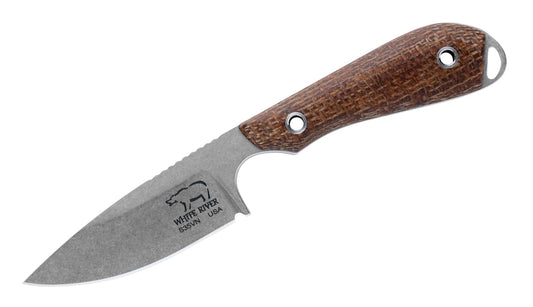 White River M1 Caper Natural Burlap Micarta 1