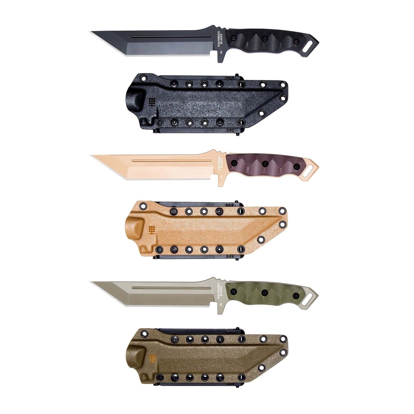 Halfbreed Blades MIK-05P Dark Earth DE Medium Infantry Knife K110/D2