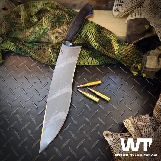 Work Tuff Gear Mad Dog (K329) Tiger Stripes, Black Textured Grip, Blue Liner