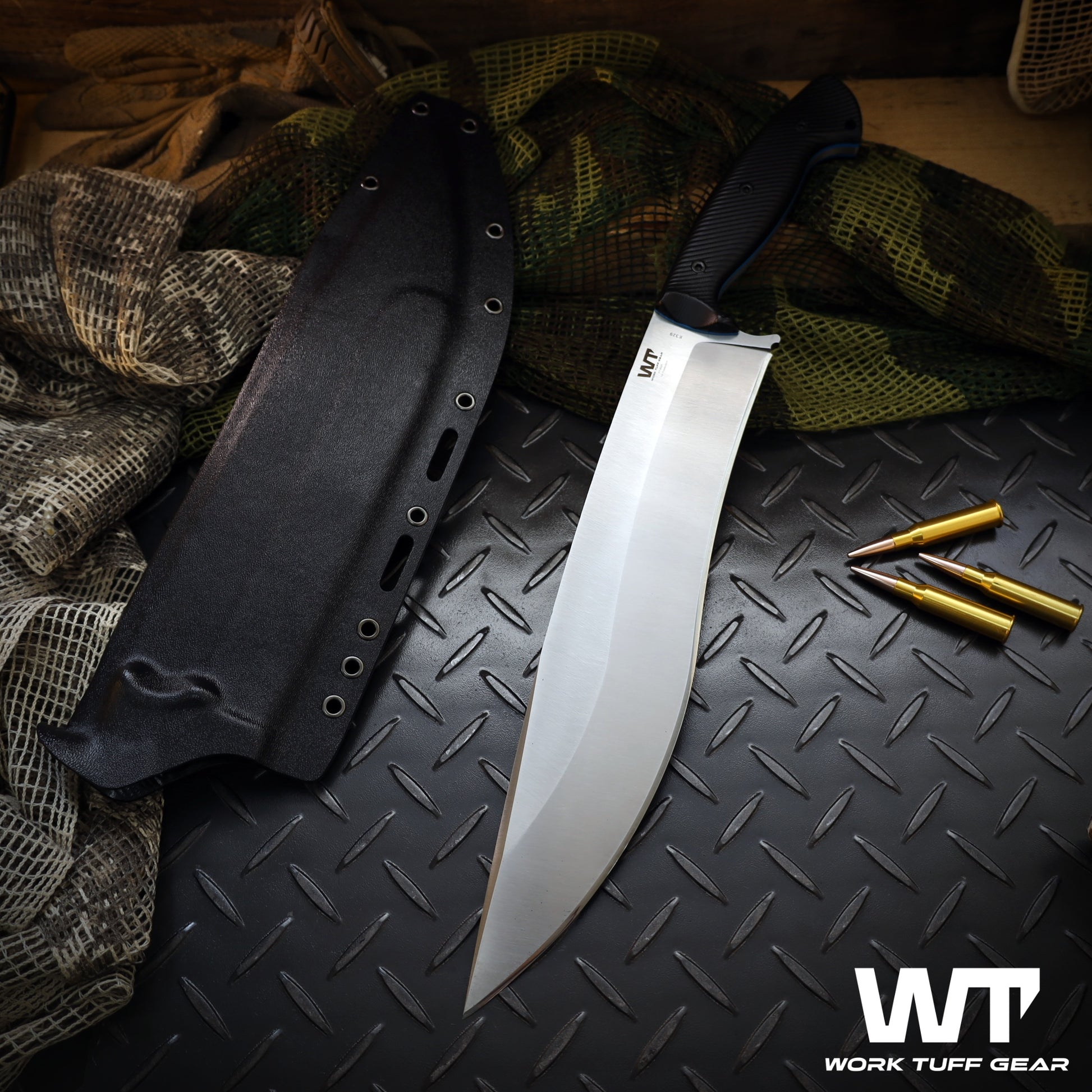 Work Tuff Gear Mad Dog (K329) Satin, Black Textured Grip, Blue Liner 3
