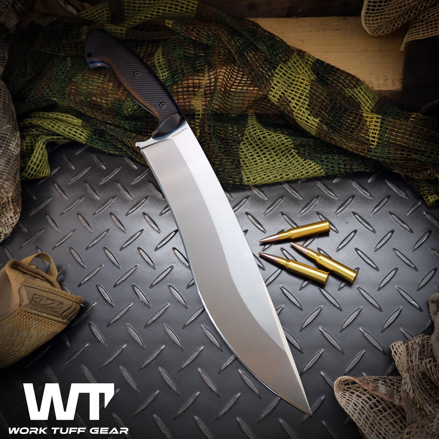 Work Tuff Gear Mad Dog (K329) Satin, Black Textured Grip, Blue Liner 2