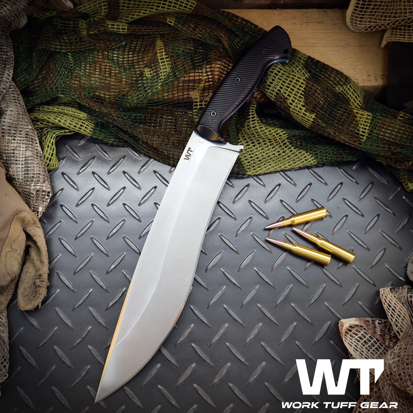 Work Tuff Gear Mad Dog (K329) Satin, Black Textured Grip, Blue Liner 1