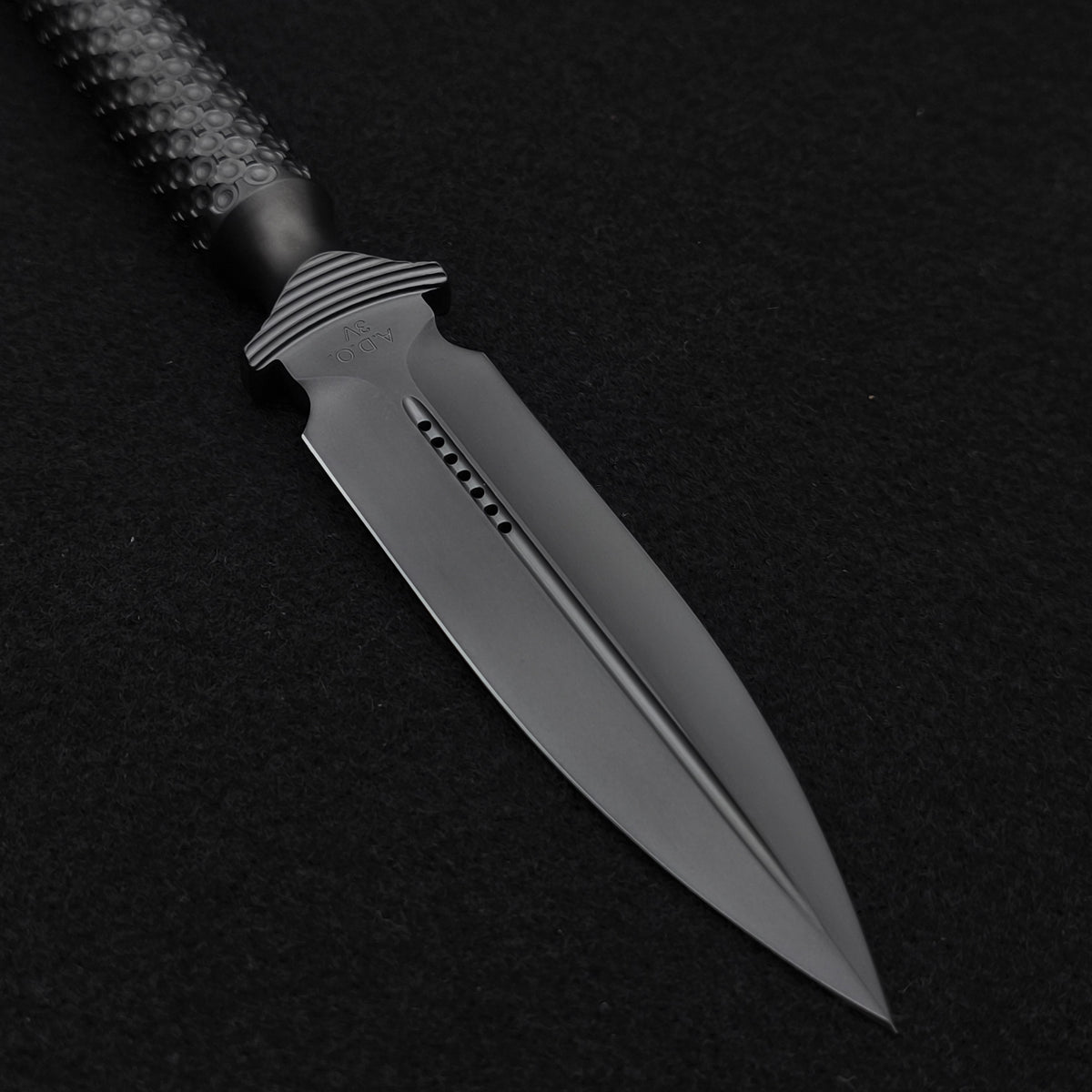 Microtech Knives A.D.O. Double Vapor Blast Marfione Custom