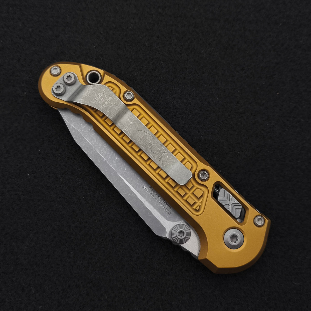 Microtech Knives L.U.D.T. RAM-LOK T/E Frag Tan Apocalyptic Standard