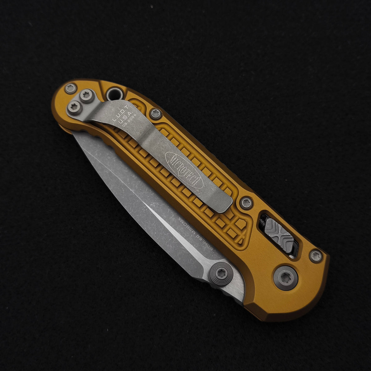 Microtech Knives L.U.D.T. RAM-LOK S/E Frag Tan Apocalyptic Standard 4