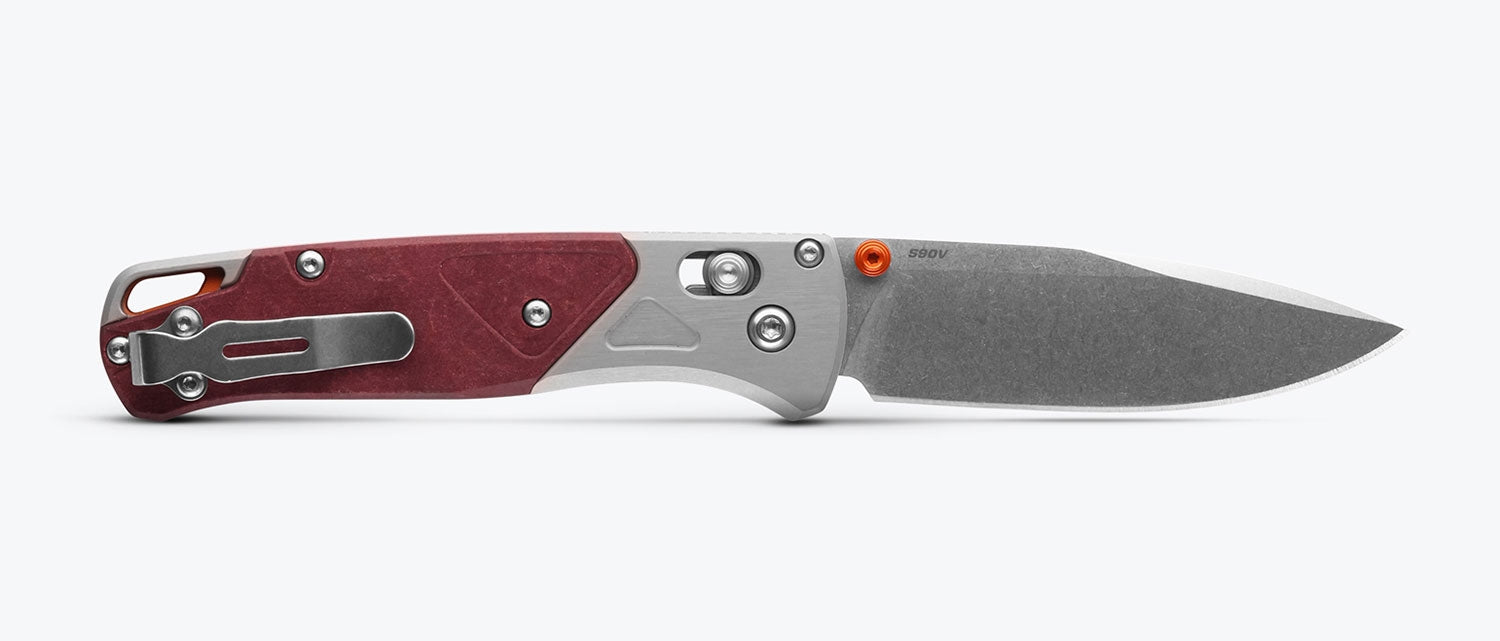 Benchmade 535-09 Bugout, S90V, Gray/ Red Richlite 2