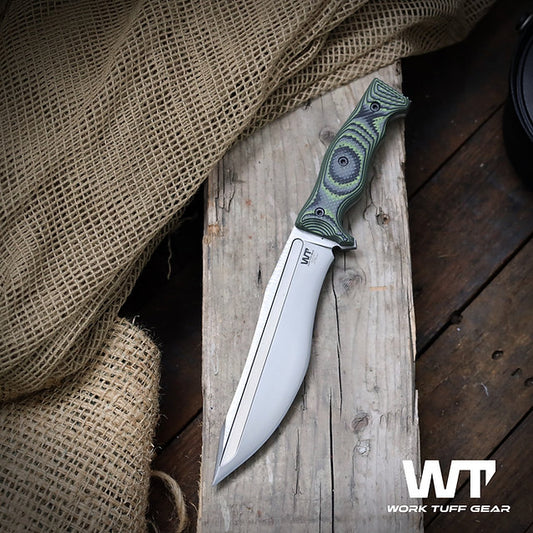 Work Tuff Gear Little Evil Fighter-Gen 2 (L)-Rugged Satin/Convex Grind/Zombie Green Camo Gator Grip 1