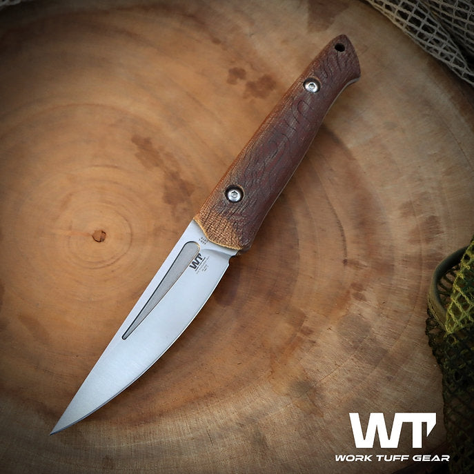 Work Tuff Gear Ninjuko Gen 2 (AEB-L) Satin, Natural Canvas Micarta 1