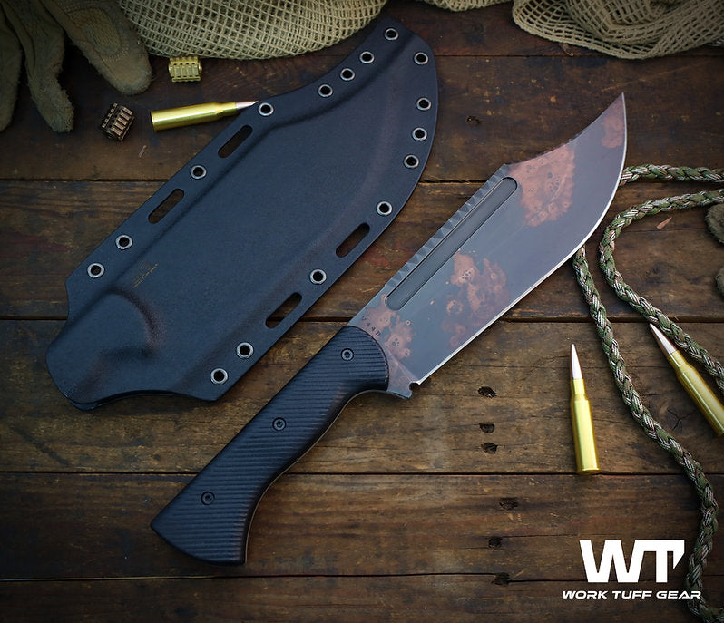 Work Tuff Gear V44B (SK85) Rugged Textured, Copper washed, Black G10 Textured 2