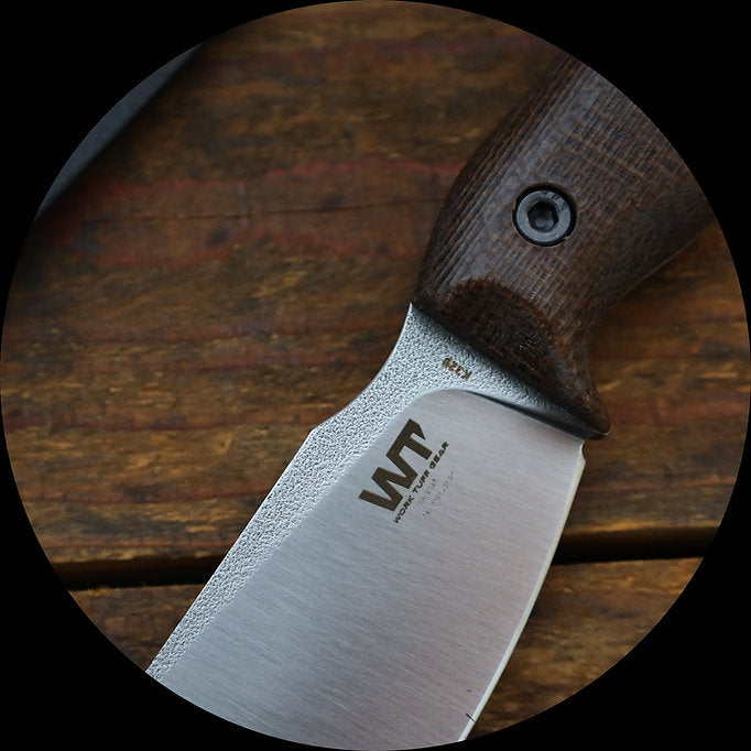 Work Tuff Gear Nomad Beardo EDC (K329) Satin finish, Burlap Micarta Grip 3