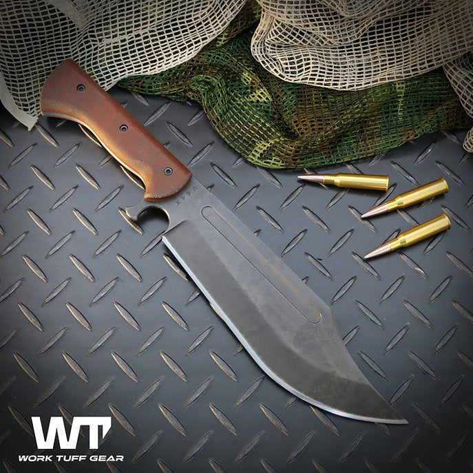 Work Tuff Gear V44X (SK85) Hand Rub APO, Canvas Micarta Grip 2