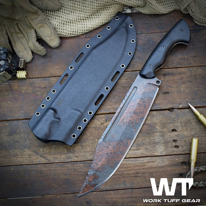Work Tuff Gear PWB-9-NC (SK85), Rugged Copper Washed, Black G10 1
