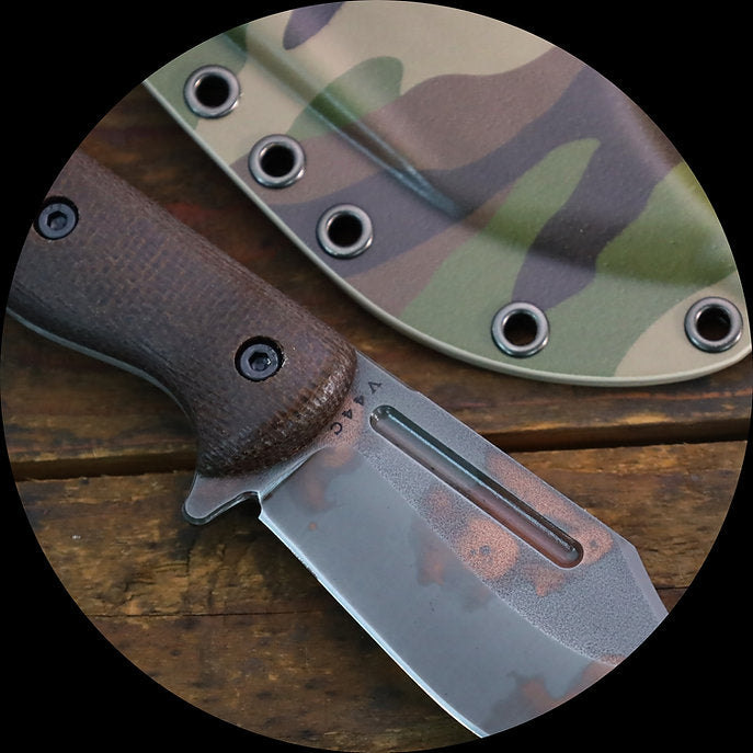 Work Tuff Gear V44C (K329) Copper Washed, Brown Burlap Micarta