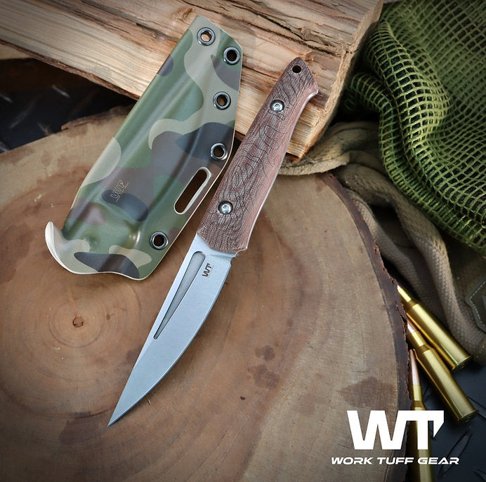 Work Tuff Gear Ninjuko Gen 2 (AEB-L) Stonewash, Natural Canvas Micarta