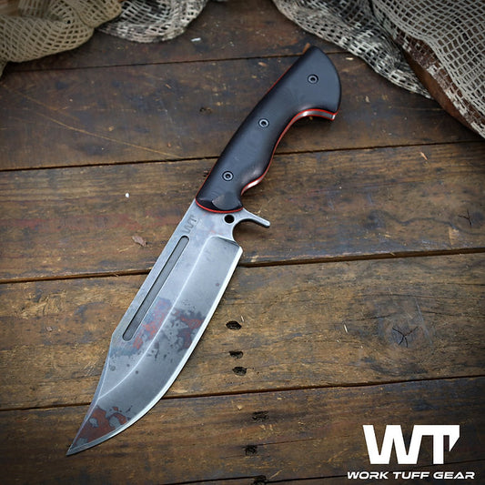 Work Tuff Gear PWB-7 (SK85), Devil APO, Black G10, Red liner