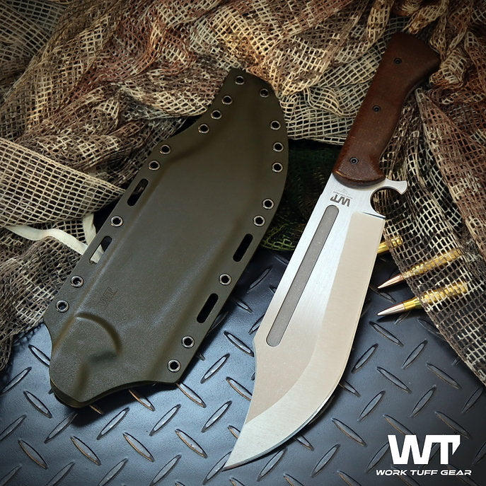 Work Tuff Gear V44X (SK85) River Washed, Burlap Canvas Micarta Grip 2