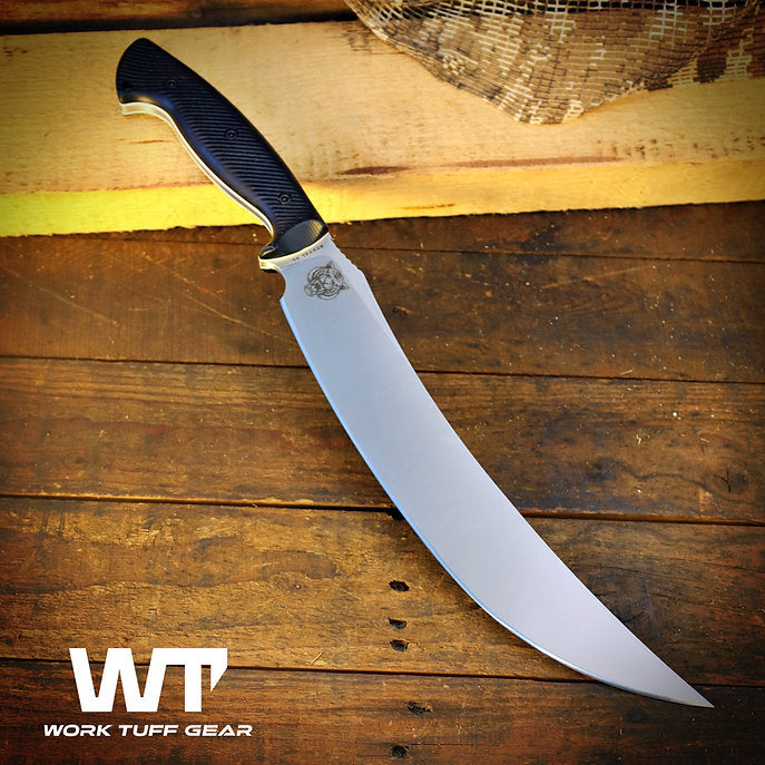 Work Tuff Gear Atayal XL, Satin, Black Textured Grip, White Liner