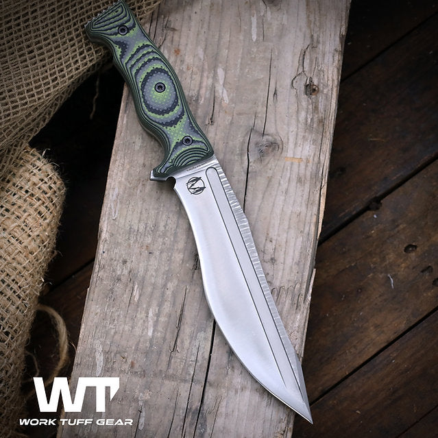 Work Tuff Gear Little Evil Fighter-Gen 2 (L)-Rugged Satin/Convex Grind/Zombie Green Camo Gator Grip 2