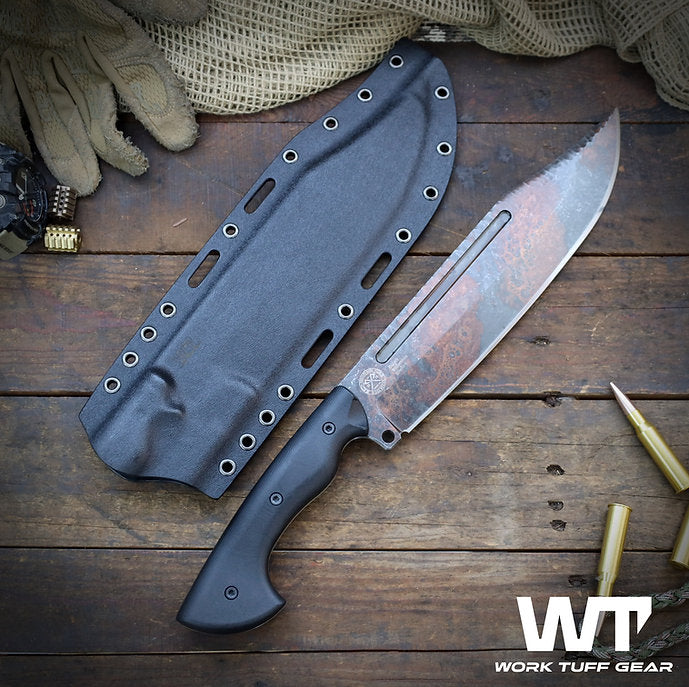 Work Tuff Gear PWB-9-NC (SK85), Rugged Copper Washed, Black G10 4