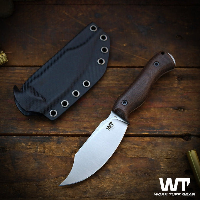 Work Tuff Gear Nomad Beardo EDC (K329) Satin finish, Burlap Micarta Grip 1