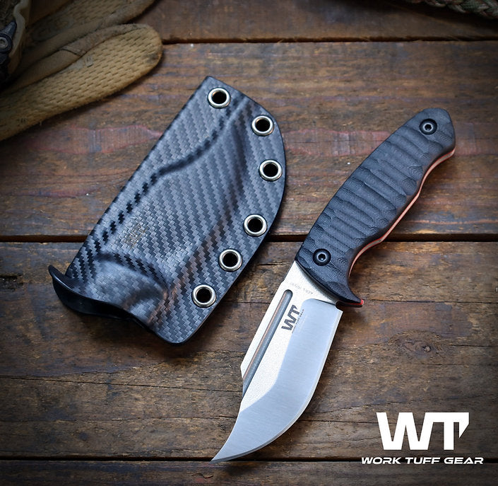 Work Tuff Gear HoodCrafter / UHB-AEB-L, Satin, Scalloped Black G10 Red Liner 1