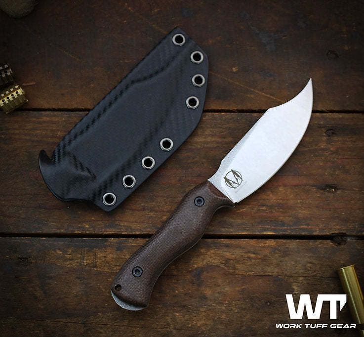 Work Tuff Gear Nomad Beardo EDC (K329) Satin finish, Burlap Micarta Grip 4