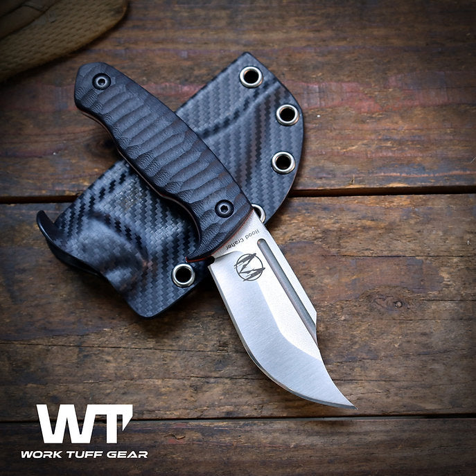 Work Tuff Gear HoodCrafter / UHB-AEB-L, Satin, Scalloped Black G10 Red Liner 2