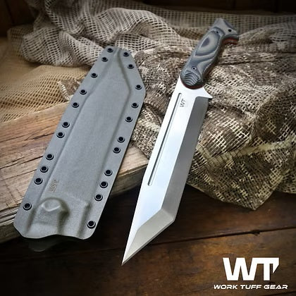Work Tuff Gear Tanto X (K329) Type B, Two-Tone Satin, Gator Grip 3