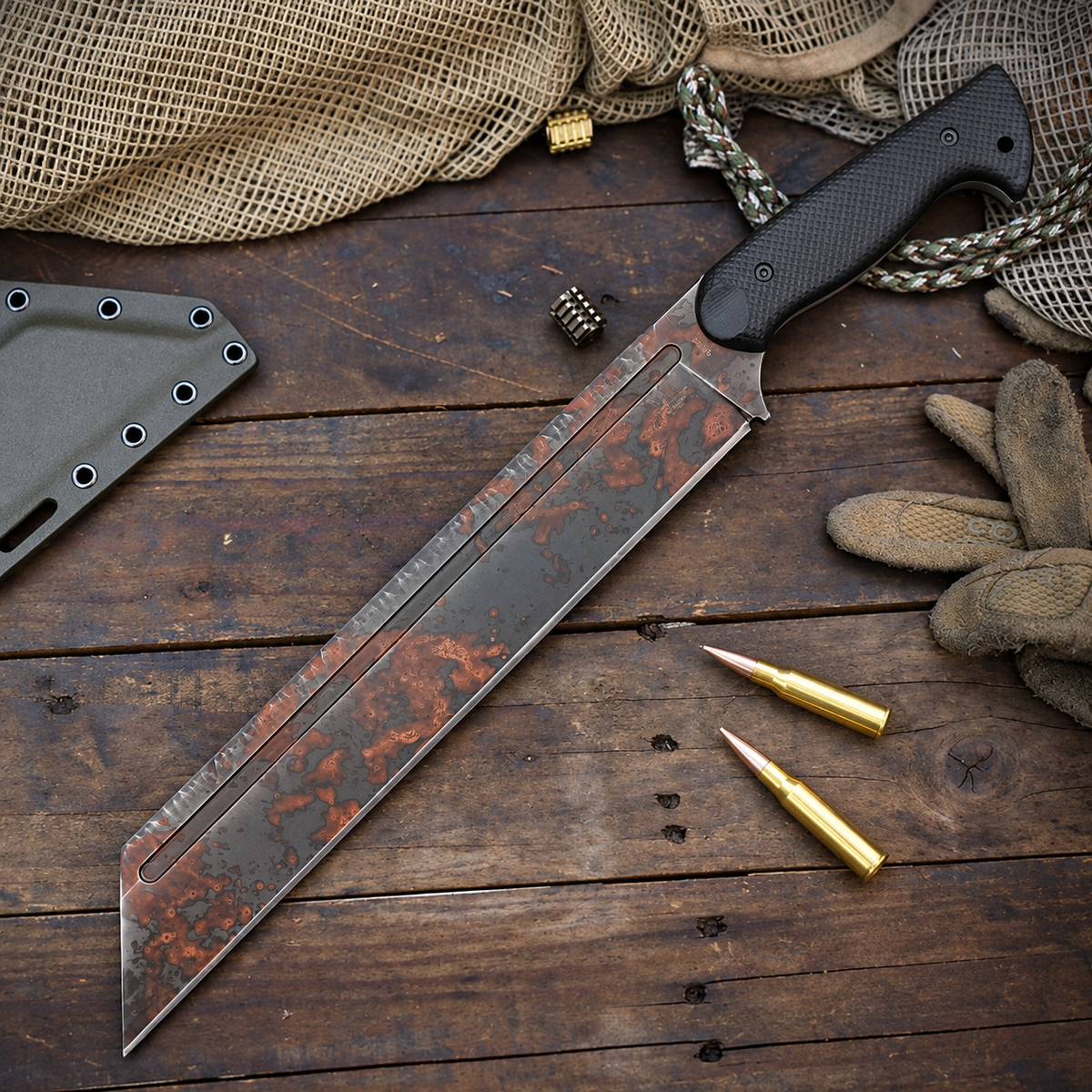 Work Tuff Gear Sea-X / SKS51, Copper Washed Rugged, Black Gator Grip