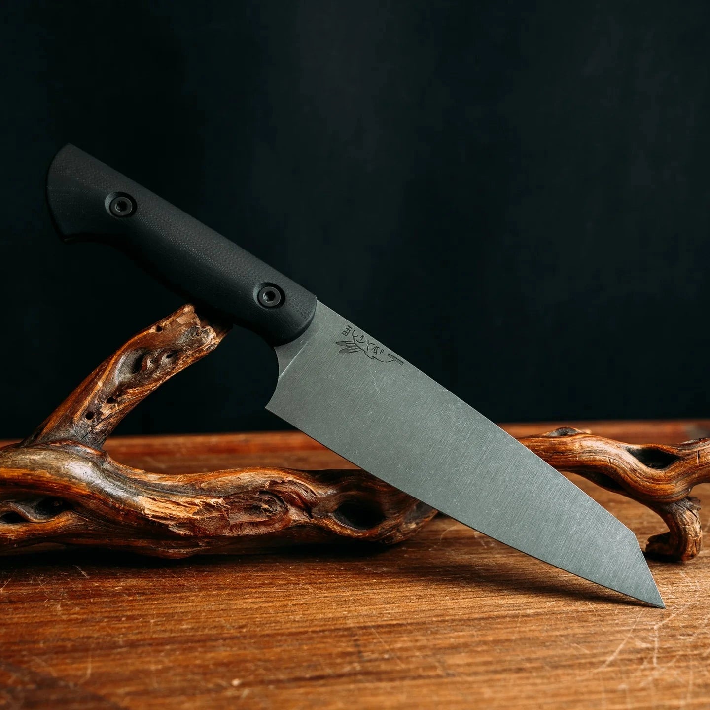 Half Face Blades Santoku, Black G10
