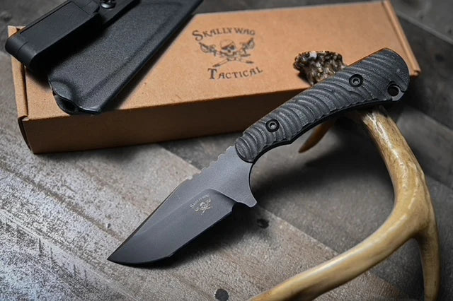 Skallywag Tactical TRIBAL Limited Edition, Black, CPM D2, Made in USA by Toor Knives