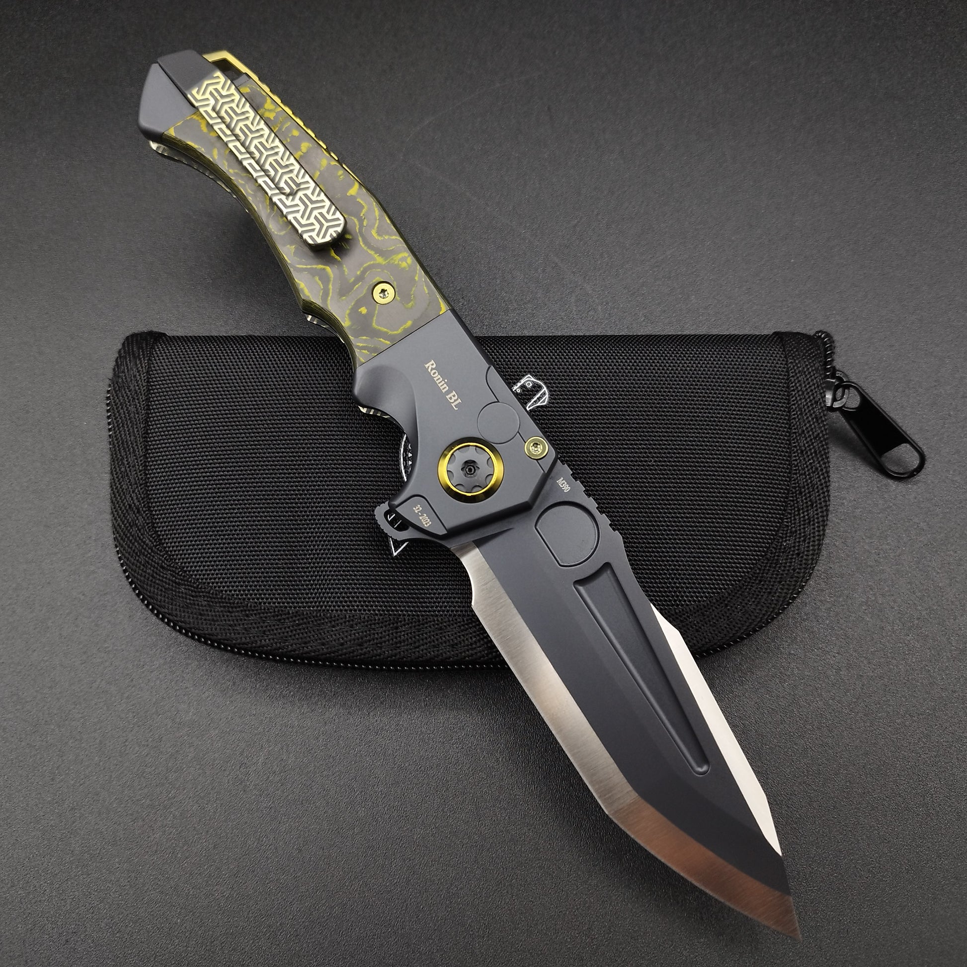 ADV Ronin Kalgard Titan Yellow Carbon Fibre Custom Laser Art 2