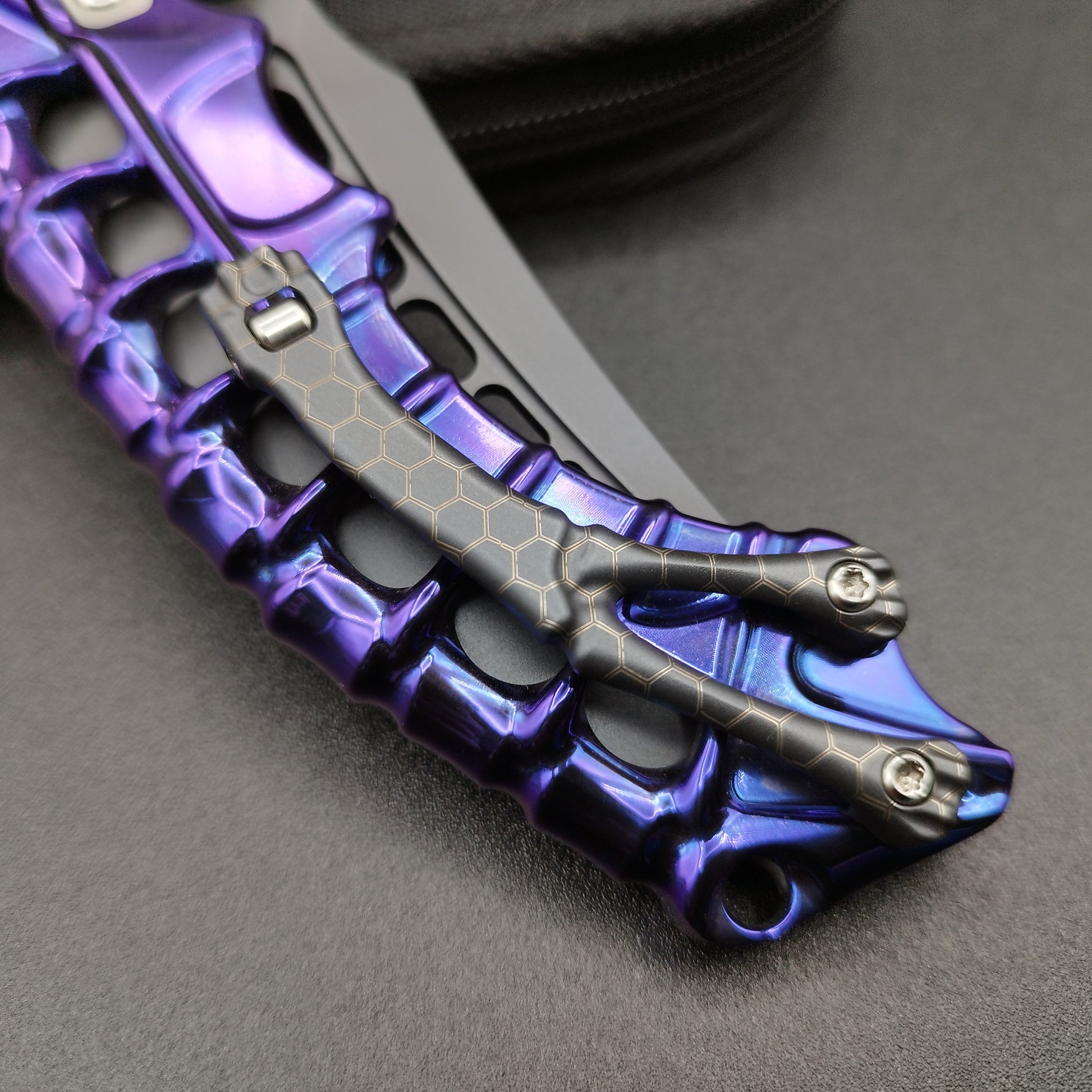 ADV Tactical Scavenger Integral Titanium Handle Purple anodized 5